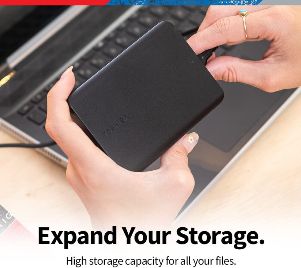 Toshiba Canvio Basics 2TB Portable External Hard Drive USB 3.0 - Image 4