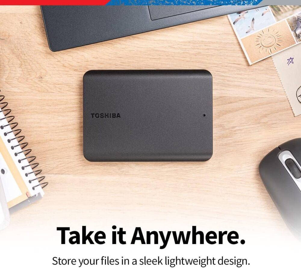 Toshiba Canvio Basics 2TB Portable External Hard Drive USB 3.0 - Image 2