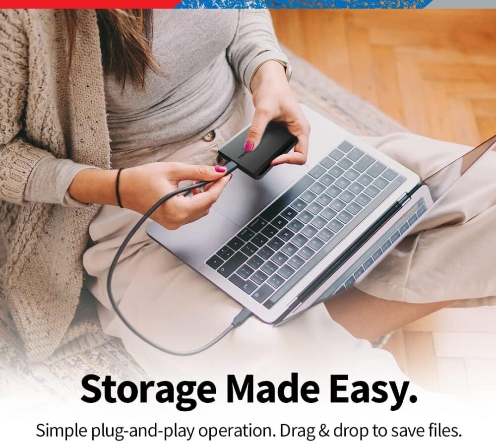 Toshiba Canvio Basics 2TB Portable External Hard Drive USB 3.0 - Image 3