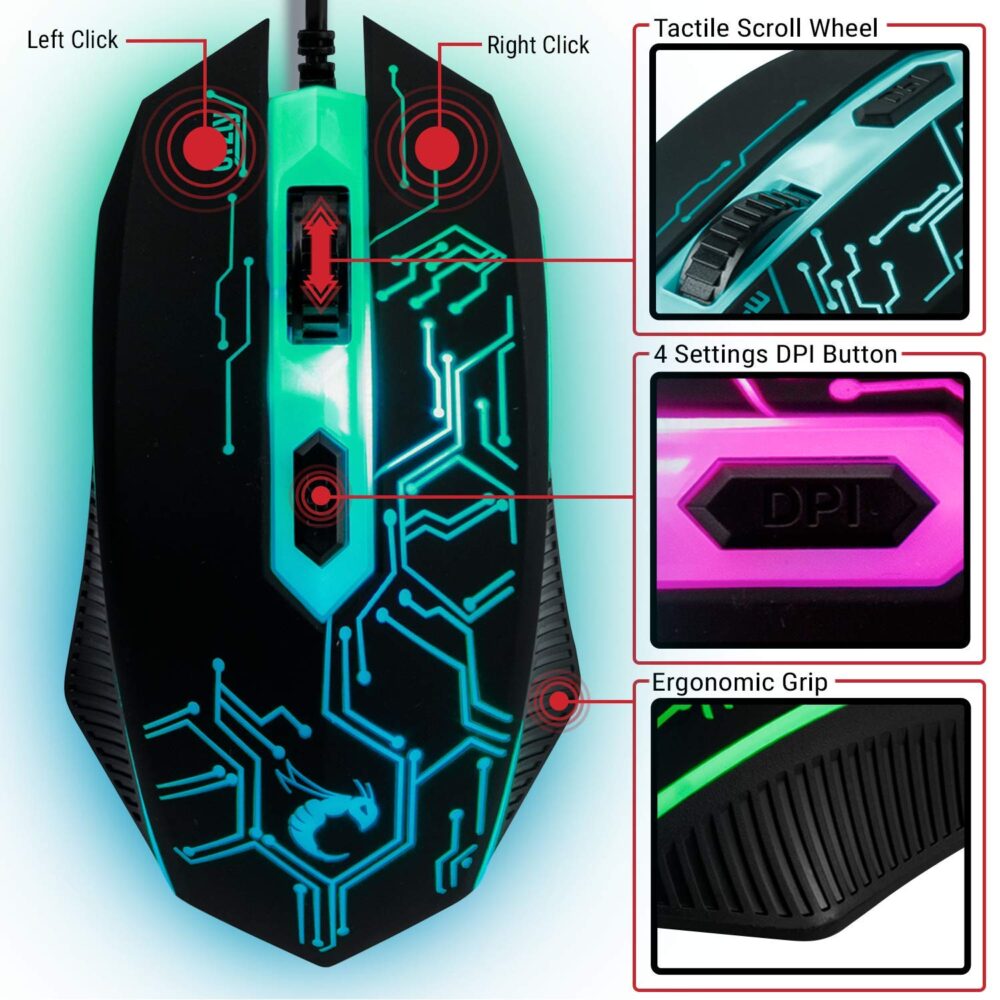Gaming Keyboard and Mouse and Mouse pad and Gaming Headset - Image 7