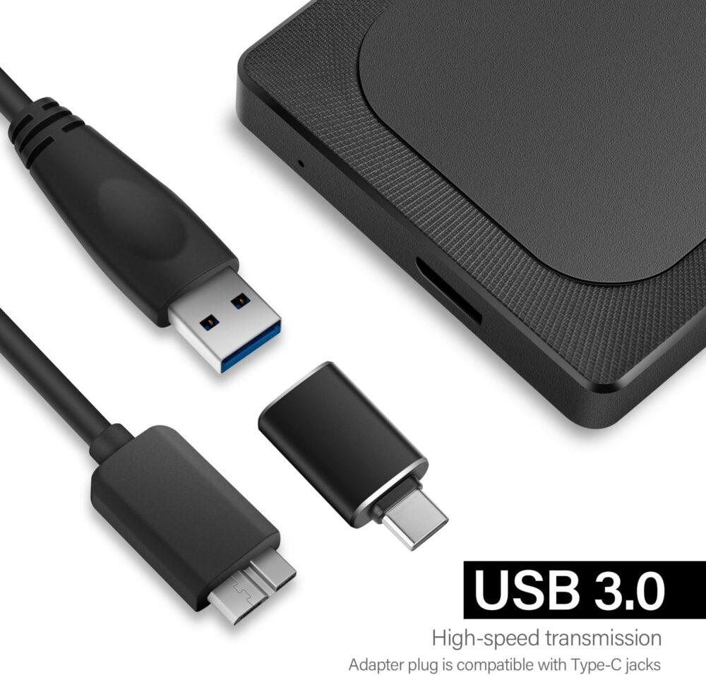 500GB Ultra Slim Portable External Hard Drive HDD-USB 3.0 for PC - Image 5