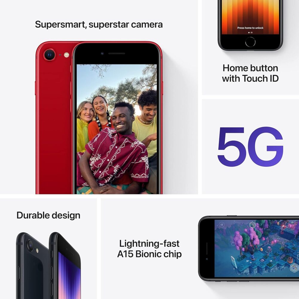 Apple iPhone SE 3rd Gen, 64GB, Midnight - Unlocked - Image 2