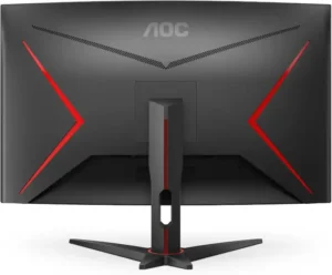 AOC C32G2ZE curved frameless gaming monitor back view