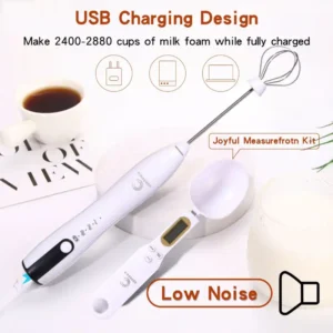 Ergonomic milk frother for barista-style coffee